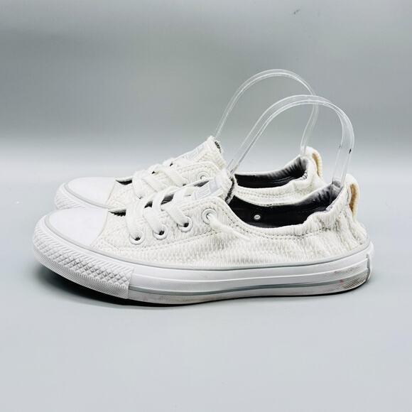 Converse Shoes Womens 7 White Chuck Taylor All Star Shoreline Slip On Sneakers - Picture 5 of 12